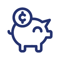 Piggy bank icon.